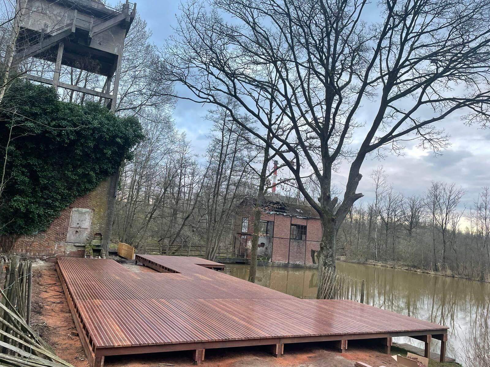 houten ponton Laambroekvijver